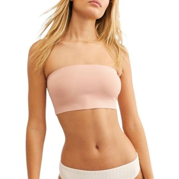 FREE PEOPLE Nina Neo Bandeau Intimately Fp - Pink Salt - NWT - Size Small - Picture 1 of 4